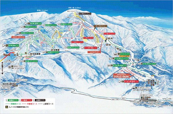 パウダースノーが楽しめる雪質が良いゲレンデ：かぐらスキー場